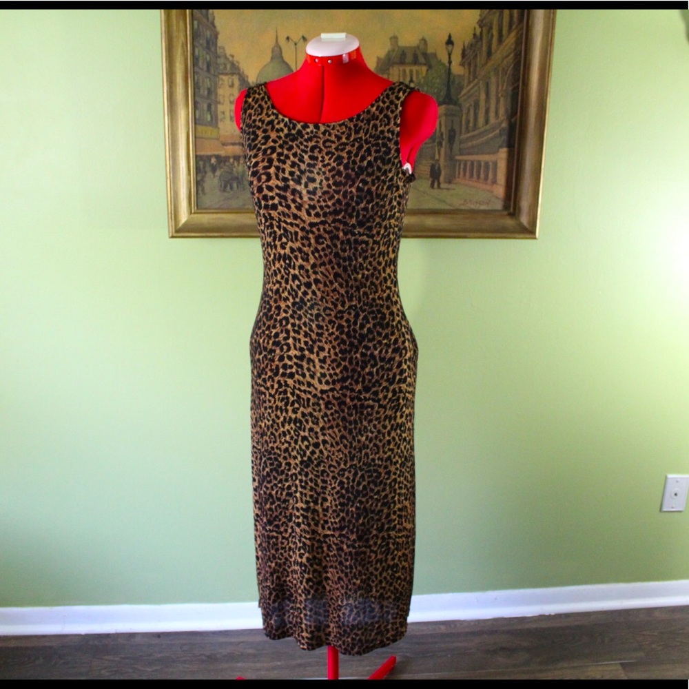 Vintage Cheetah Print Dress